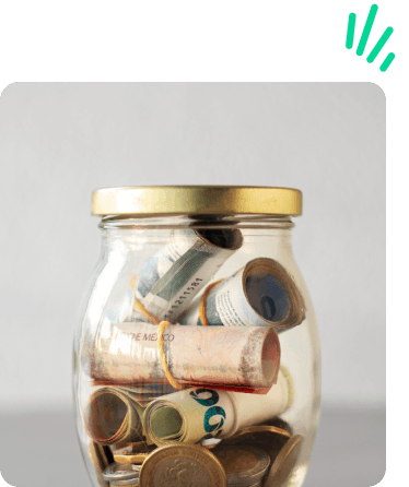 Money in a jar